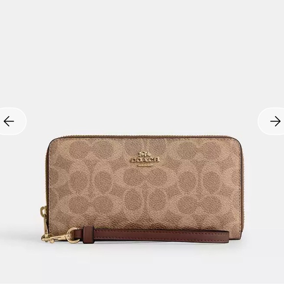 Coach Handbags - Coach Long Zip Around Wallet
In Signature Canvas